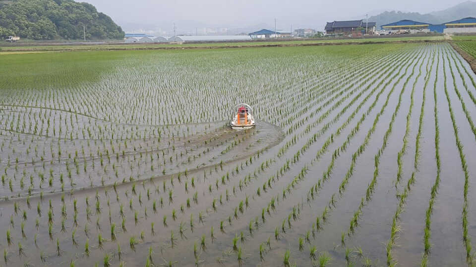 0623 제초제 뿌리는 무인보트