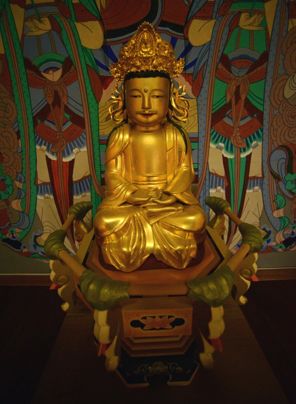 사진(청양 정혜사 혜림암 목조보살좌상)