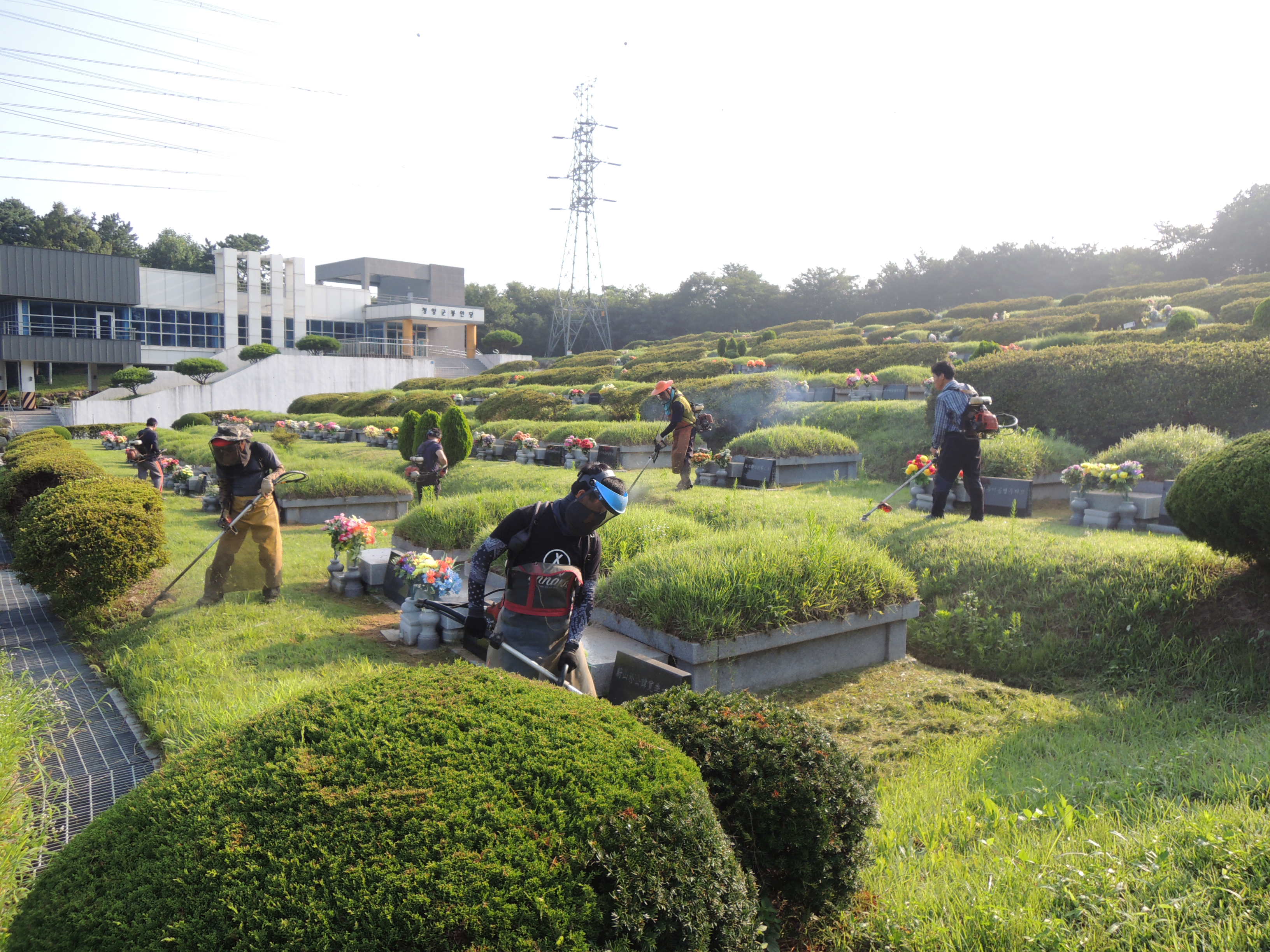 청양군 추모공원 여름맞이 환경 정비