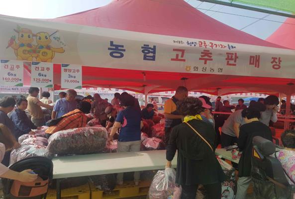 청양군, 임시고추판매장 개장