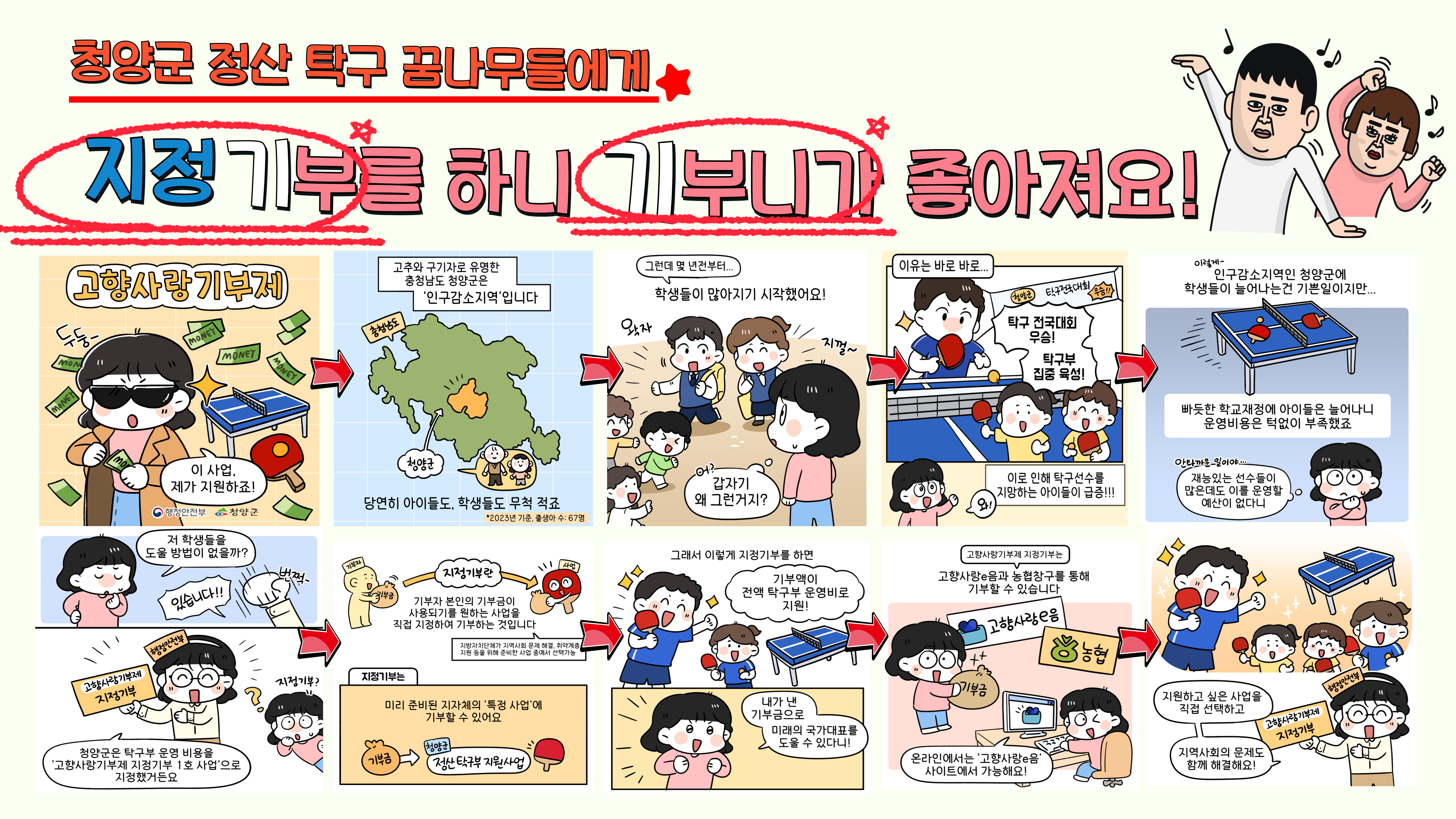 웹툰 홍보자료(탁구지정기부)