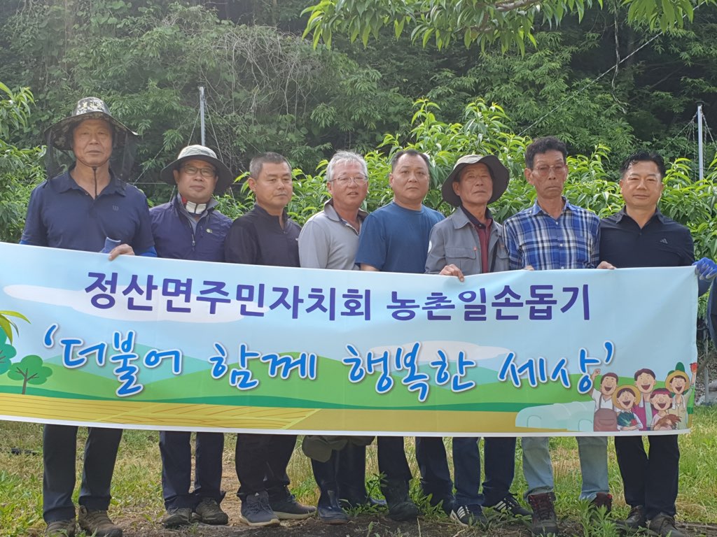 4. 정산면 주민자치회, 복숭아 농가 일손돕기 펼쳐 (1)