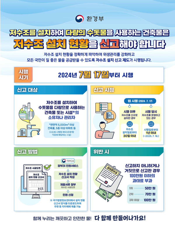 3. 청양군, 대형 건축물 저수조 설치현황 신고 당부