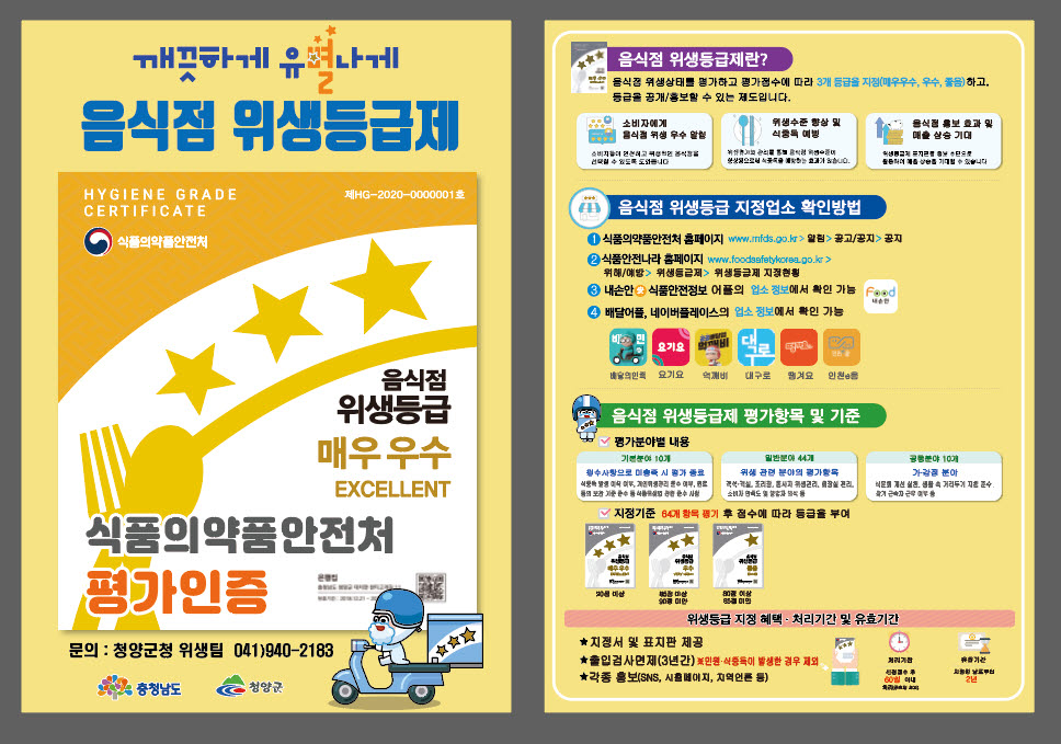 6. “우리 식당 위생 점수  ‘별’로 확인하세요!” 위생등급제 모집