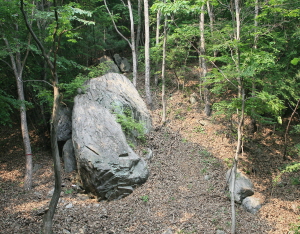 천년동안 숨겨져 있던 전설 속의 용호장군 잉태바위 발견