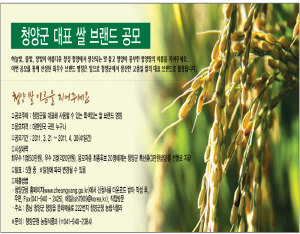 청양군 대표 쌀 브랜드는 칠갑마루쌀