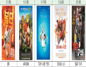 정산도서관, 매주 토요일 영화 상영