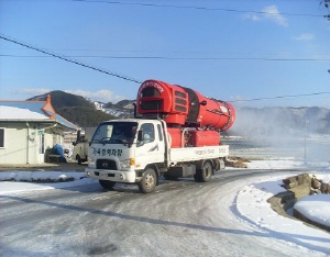 ‘청양군, 벼농사 병해충 방제위해 두팔 걷어’