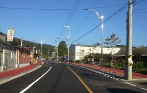 정산중학교 앞 도시계획도로 확장 준공