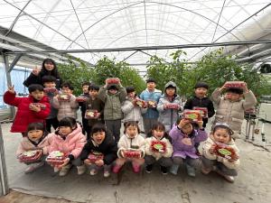 청양군, 어린이집 원아 대상 지능형(스마트) 농업 체험 진행