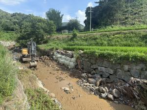 청양군, 호우 피해지역 응급복구 총력 대응
